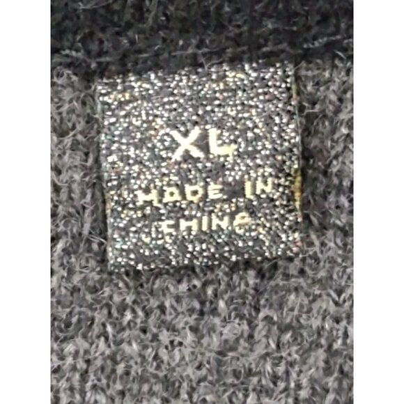 Transcript Mens XL 100% Cashmere Sweater Gray Argyle Print V Neck Soft - Picture 5 of 11